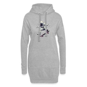 Skating in Space  - Sweat-shirt à capuche long Femme - gris chiné - Devant