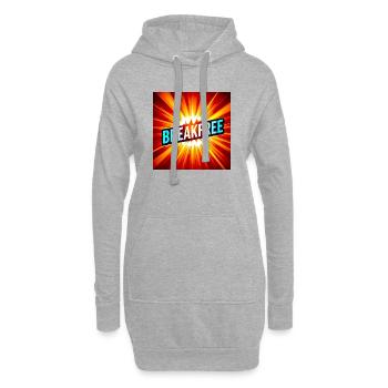 Breakfree Burst-Grafik - Hoodie-Kleid - Grau meliert - Vorne