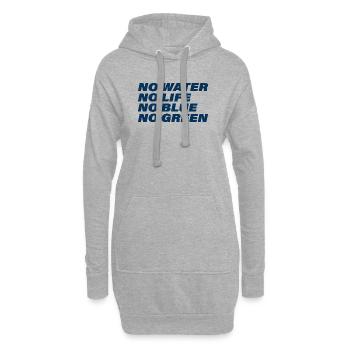 Eau - Sweat-shirt à capuche long Femme - gris chiné - Devant