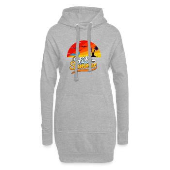 Hallo Sommer – Tropische Sonnenstrahlen - Hoodie-Kleid - Grau meliert - Vorne