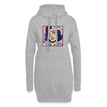 Je veux juste rester au lit ! - Sweat-shirt à capuche long Femme - gris chiné - Devant