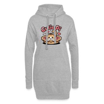 Cutie Pi Cat - Sweat-shirt à capuche long Femme - gris chiné - Devant