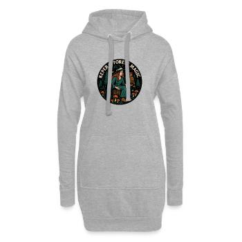 Waldzauber Waldhexe Patch - Hoodie-Kleid - Grau meliert - Vorne