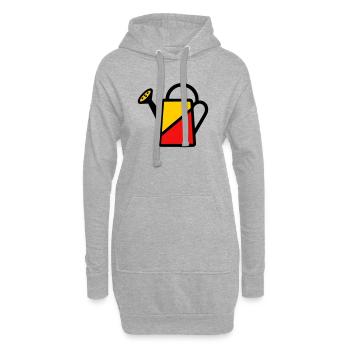 Arrosoir Bicolore Outil Jardinier Potager - Sweat-shirt à capuche long Femme - gris chiné - Devant