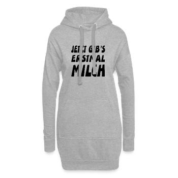 Milch - Hoodie-Kleid - Grau meliert - Vorne
