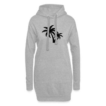 Palmen Symbol - Hoodie-Kleid - Grau meliert - Vorne