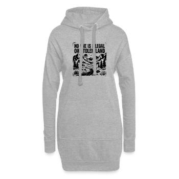 Personne n’est illégal sur des terres volées - Sweat-shirt à capuche long Femme - gris chiné - Devant