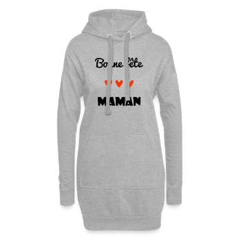 HERZLICHEN GLÜCKWUNSCH ZUM GEBURTSTAG. ALLES GUTE ZUM MUTTERTAG. MAMA. MUTTERTAG - Hoodie-Kleid - Grau meliert - Vorne