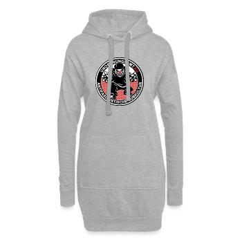 Unordnungsamt Delmenhorst Clown Sticker - Hoodie-Kleid - Grau meliert - Vorne