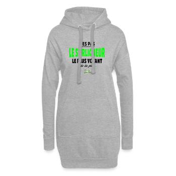 T’es pas le surligneur le plus voyant de la pile - Sweat-shirt à capuche long Femme - gris chiné - Devant