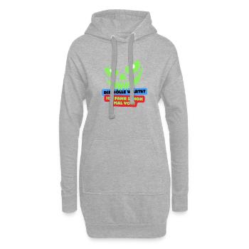 Biker - Hoodie-Kleid - Grau meliert - Vorne