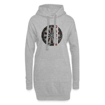Fléchettes Dart Dart 180 Vintage - Sweat-shirt à capuche long Femme - gris chiné - Devant