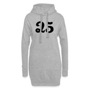 25. 25 JAHRE. 25. JUBILÄUM. 25 JAHRESJUBILÄUM. - Hoodie-Kleid - Grau meliert - Vorne