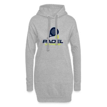 Padel ist mein Cardio-lustiges Padelspieler-Shirt - Hoodie-Kleid - Grau meliert - Vorne