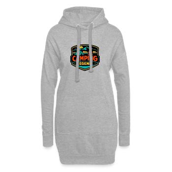 Camping Legende Shield - Hoodie-Kleid - Grau meliert - Vorne