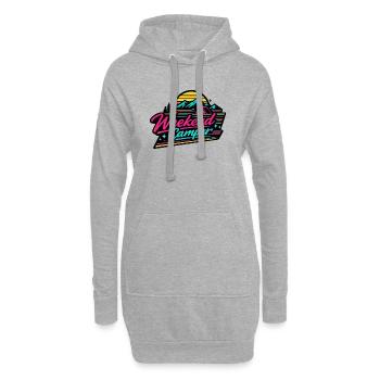 Weekend Camper Neon Skyline - Hoodie-Kleid - Grau meliert - Vorne