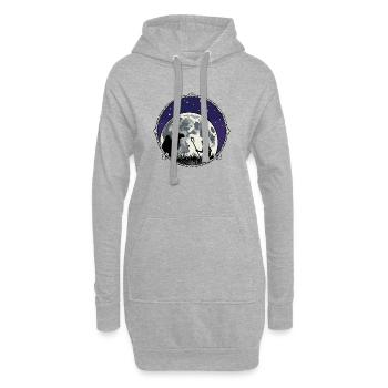 Mondnacht Hirte und Kamel - Hoodie-Kleid - Grau meliert - Vorne