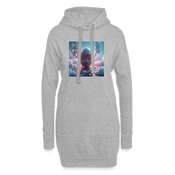 Ostern in der Zukunft - Hoodie-Kleid - Grau meliert - Vorne