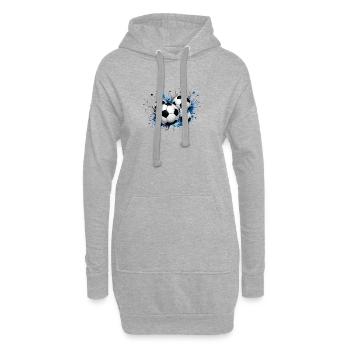 Das Fußballdesign zum Großereignis - Hoodie-Kleid - Grau meliert - Vorne