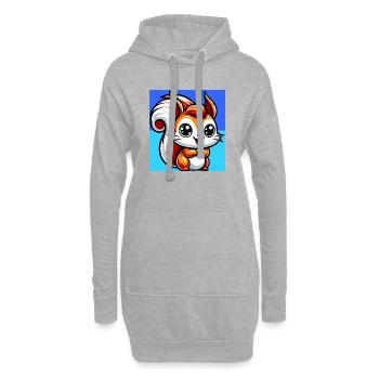 Eichhörnchen - Hoodie-Kleid - Grau meliert - Vorne