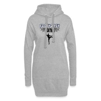 Pensionnaire de volley Retraite de Foot volleyer Retraite - Sweat-shirt à capuche long Femme - gris chiné - Devant