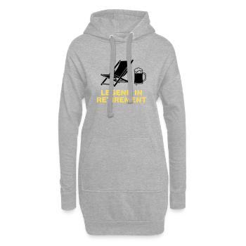 Retired Legend Rente Liegestuhl - Hoodie-Kleid - Grau meliert - Vorne