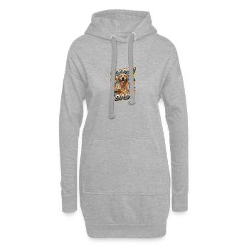 Golden Retriever Dad 90s Retro - Hoodie-Kleid - Grau meliert - Vorne