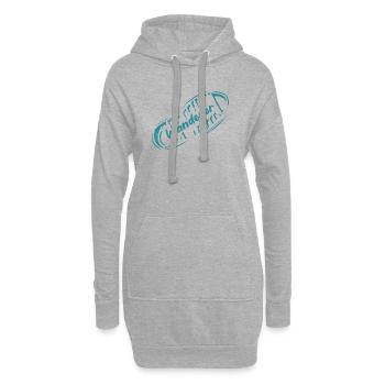 Leave Your Footprint Wanderer Travel Design - Hoodie-Kleid - Grau meliert - Vorne