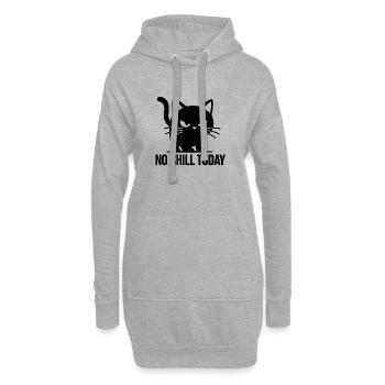 Gato gruñón No Chill Today - Hoodie-Kleid - Grau meliert - Vorne