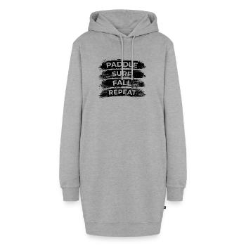 Paddle Surf Fall Repeat - Hoodie-Kleid - Grau meliert - Vorne