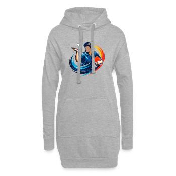 Tischtennis Aufschlag Shirt Ping Pong Spieler   - Hoodie-Kleid - Grau meliert - Vorne