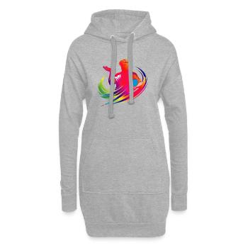 Tischtennis Shirt Neon Ping Pong Spieler  - Hoodie-Kleid - Grau meliert - Vorne