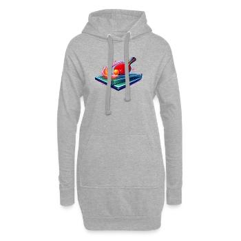 Tischtennis Shirt Ping Pong Verein Spieler - Hoodie-Kleid - Grau meliert - Vorne