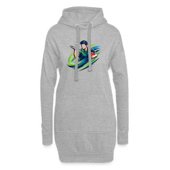 Tischtennis Aufschlag Shirt Ping Pong Spieler - Hoodie-Kleid - Grau meliert - Vorne