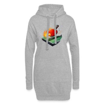 Tischtennis Shirt Ping Pong Verein Spieler - Hoodie-Kleid - Grau meliert - Vorne