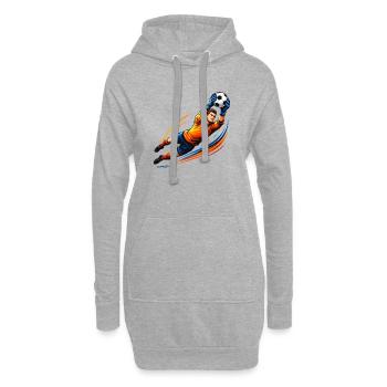 Torwart Shirt Fußball Keeper Save Soccer  - Hoodie-Kleid - Grau meliert - Vorne