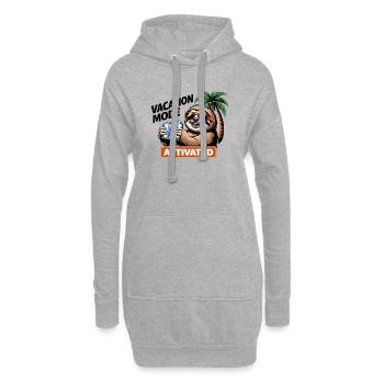 Aktivierte Sloth Beach Party - Hoodie-Kleid - Grau meliert - Vorne