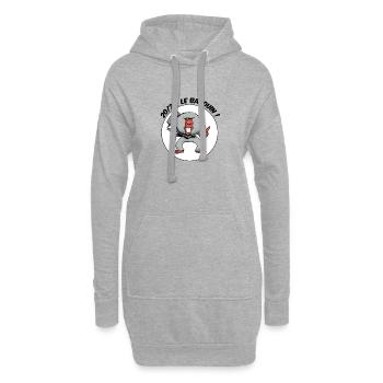 20/20, le babouin ! - Sweat-shirt à capuche long Femme - gris chiné - Devant