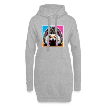 Igel - Hoodie-Kleid - Grau meliert - Vorne
