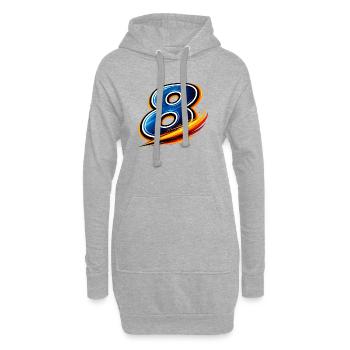 Numéro 8 Maillot de football Milieu de terrain polyvalent - Sweat-shirt à capuche long Femme - gris chiné - Devant