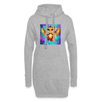 dragon - Sweat-shirt à capuche long Femme - gris chiné - Devant
