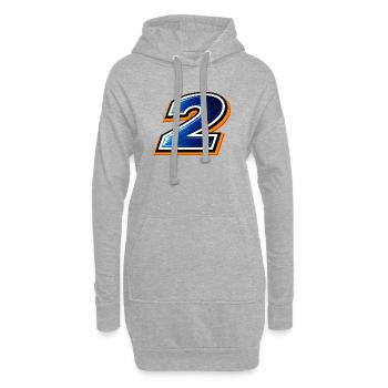 Nummer 2 Fußball Shirt Turnier 2026 Design  - Hoodie-Kleid - Grau meliert - Vorne