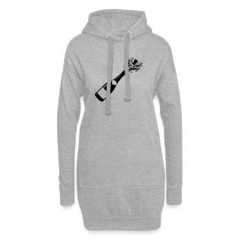 Silhouette Pop en bouteille pétillante - Sweat-shirt à capuche long Femme - gris chiné - Devant