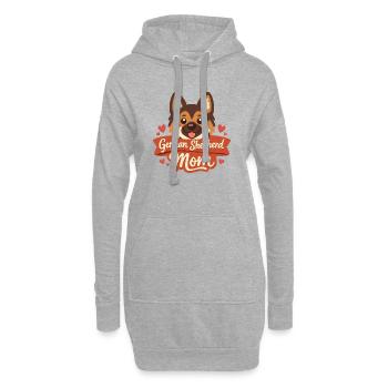 Propriétaires de bergers allemands et amateurs de chiens Maman de bergers allemands - Sweat-shirt à capuche long Femme - gris chiné - Devant