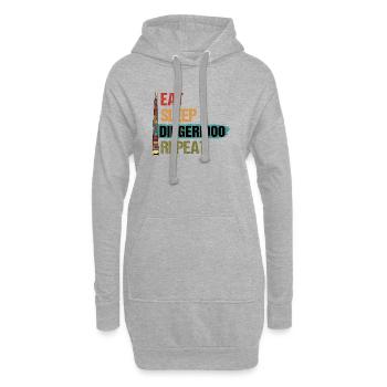 Mange Dors Didgeridoo Répète - Sweat-shirt à capuche long Femme - gris chiné - Devant
