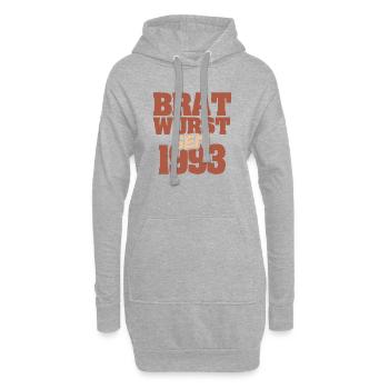 Grillen 1993 - Hoodie-Kleid - Grau meliert - Vorne