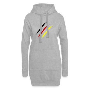 krallen_deutschland_-2- - Hoodie-Kleid - Grau meliert - Vorne