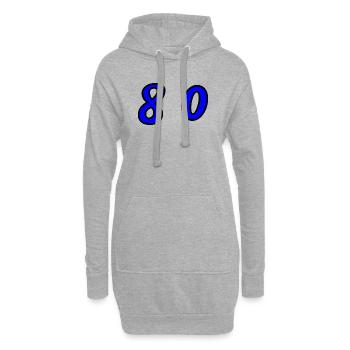 80. 80 JAHRE. 80. JUBILÄUM. 80-JAHRES-JUBILÄUM. - Hoodie-Kleid - Grau meliert - Vorne