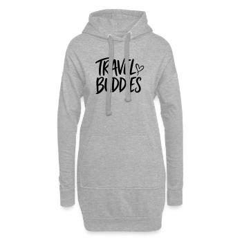 travel buddies - Hoodie-Kleid - Grau meliert - Vorne