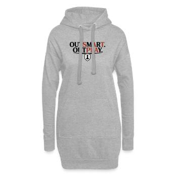 Dominieren des gegnerischen taktischen und strategischen Schach - Hoodie-Kleid - Grau meliert - Vorne
